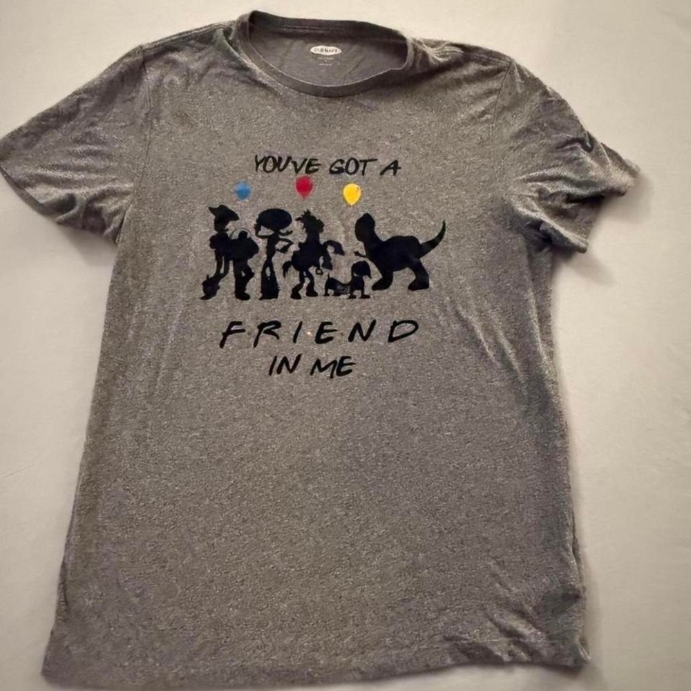 Old Navy Toy Story "You've Got a Friend in Me" Graphic Tee Gray Size‎ Small